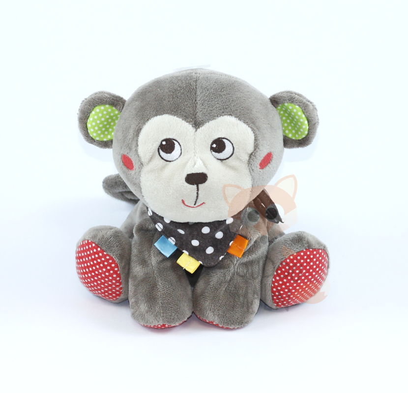  chouchou peluche singe marron 